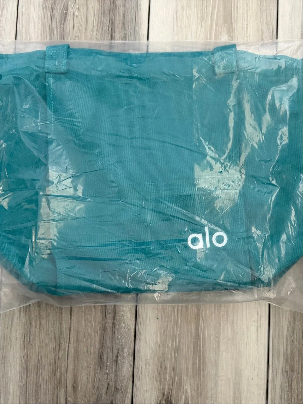 ALO Yoga Teal Canvas Tote